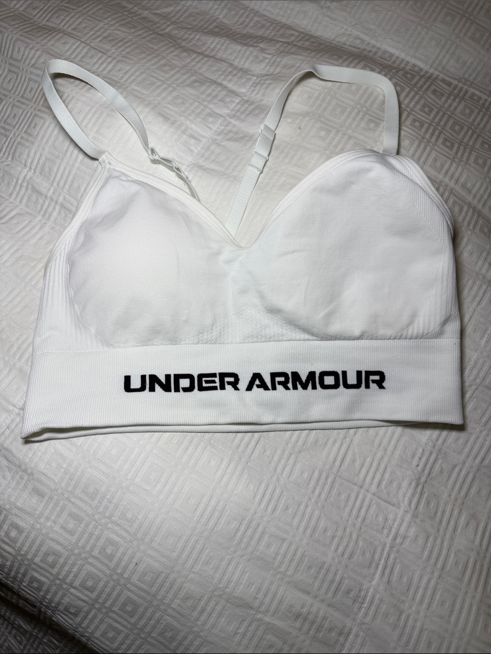 Under Armour White Seamless Sports Bra